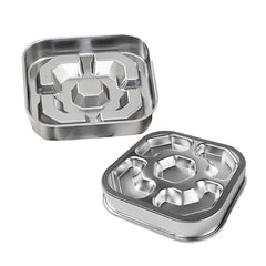 Pet Square Stainless Steel Slow Feeding Bowl