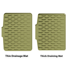Countertop Slope Diversion Silicone Draining Pad Kitchen Heat Insulation Drying Mat