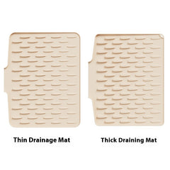 Countertop Slope Diversion Silicone Draining Pad Kitchen Heat Insulation Drying Mat