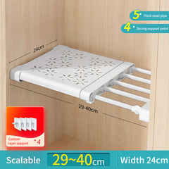 Layered Partition Cabinet Shelf Cabinet Telescopic Divider Shelf Wardrobe Compartment