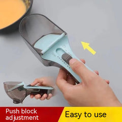 Plastic Adjustable With Scale Measuring Spoon