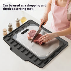 Countertop Slope Diversion Silicone Draining Pad Kitchen Heat Insulation Drying Mat