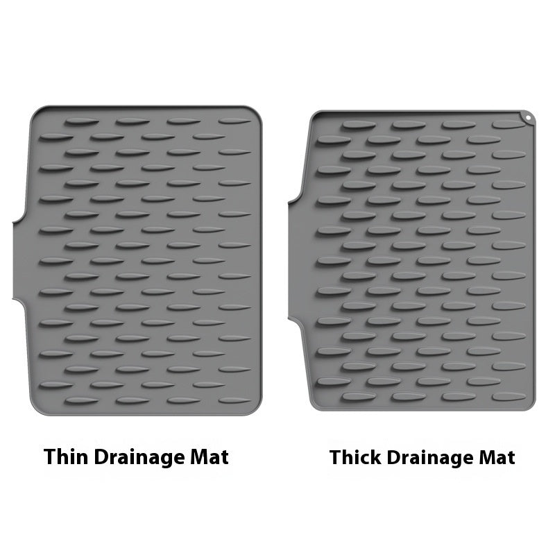 Countertop Slope Diversion Silicone Draining Pad Kitchen Heat Insulation Drying Mat