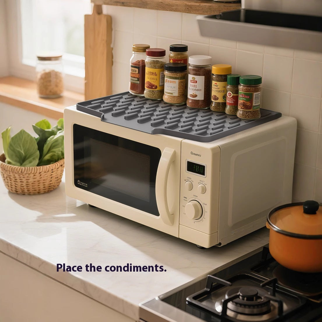 Countertop Slope Diversion Silicone Draining Pad Kitchen Heat Insulation Drying Mat
