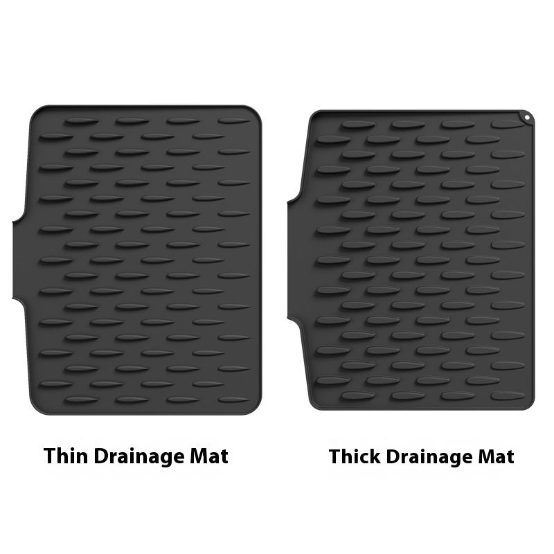 Countertop Slope Diversion Silicone Draining Pad Kitchen Heat Insulation Drying Mat