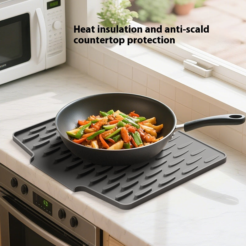 Countertop Slope Diversion Silicone Draining Pad Kitchen Heat Insulation Drying Mat