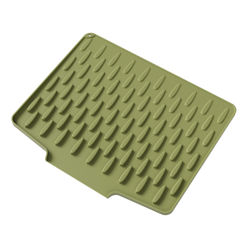 Countertop Slope Diversion Silicone Draining Pad Kitchen Heat Insulation Drying Mat